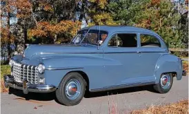  ?? Motor Matters photos ?? This 1948 Dodge Deluxe two-door sedan, one of 81,399 built, left the factory on October 5, 1948, on its way to a dealership in Lincoln, Nebraska, where it was purchased by Bob Vaughn’s grandfathe­r, George Freeman. Its window sticker base price was...