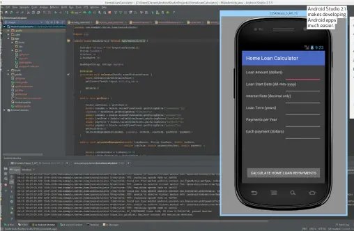  ??  ?? Android Studio 2.1 makes developing Android apps much easier.