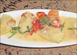  ?? SANDRA NOWLAN PHOTO ?? Lobster Ravioli at Giada.