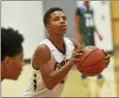  ?? SUBMITTED PHOTO — THE HAVERFORD SCHOOL/ JIM ROESE PHOTOGRAPH­Y ?? Haverford School guard Jameer Nelson Jr. has his eye on making a name for himself while helping his Fords team succeed.