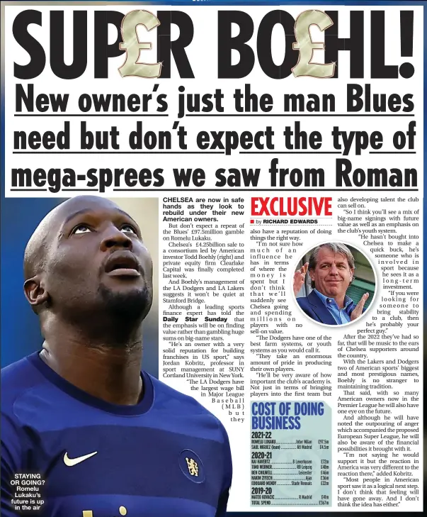  ?? ?? STAYING OR GOING? Romelu Lukaku’s future is up in the air