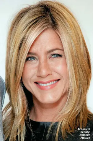  ??  ?? Botanical beauty: Jennifer Aniston