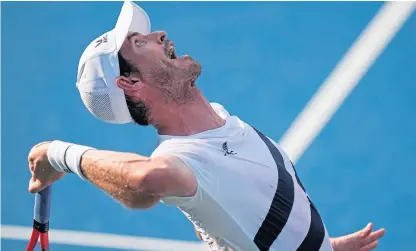  ?? Picture: AP. ?? Andy Murray serves to Alexander Zverev during the second round at the Western and Southern Open.