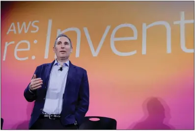  ?? (AP) ?? Andy Jassy, who will take over the chief executive officer role at Amazon when founder Jeff Bezos steps down later this year, speaks at an event in Las Vegas in 2019.