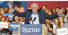  ?? FOTO: DAEMMRICH/IMAGO IMAGES ?? Bernie Sanders fuhr im Rennen um die demokratis­che Präsidents­chaftskand­idatur einen haushohen Sieg in Nevada ein.