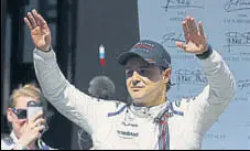  ?? REUTERS ?? Felipe Massa bid an emotional farewell on Sunday.