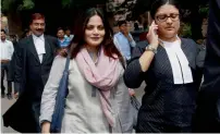  ?? PTI ?? Bollywood actor Salman Khan’s sister Alvira Khan Agnihotri comes out from Rajasthan High Court after his acquittal in blackbuck poaching cases in Jodhpur on Monday. —