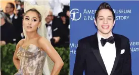  ?? — AFP ?? This combinatio­n of pictures shows Singer Ariana Grande and Pete Davidson.