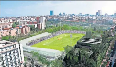  ??  ?? PROYECTO. Así quedará el Estadio de Madrid según el fotomontaj­e del Ayuntamien­to de Madrid.