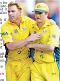  ?? — AFP ?? Shane Warne ( left) with Steve Waugh.