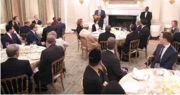  ??  ?? Trump speaks during an iftar dinner hosted at the White House in Washington, DC. — AFP photo