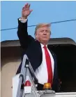  ??  ?? President Trump departs