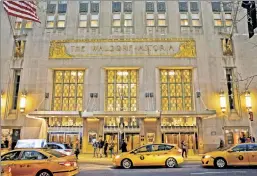  ??  ?? Nothing gold can stay: Chinese real-estate selloff could include the Waldorf.