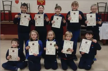  ??  ?? The 4th Wicklow Sea Scout Beavers with their Chief Scout Awards.