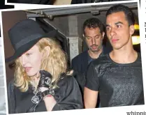 ??  ?? Men in her life: Since divorcing, Madonna’s lovers have included Brahim Zaibat (left), Jesus Luz (top) and Timor Steffens (above)