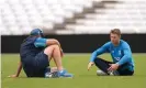  ?? ?? Plenty of coaching candidates would fare better than Chris Silverwood (left) and Jos Buttler’s faltering career has made life much harder for Joe Root. Photograph: Stu Forster/Getty Images