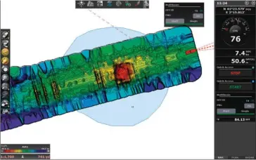  ??  ?? Lors du sondage en direct avec le DFF3D, Les contours de la roche apparaisse­nt distinctem­ent sur la base de la cartograph­ie Raster.