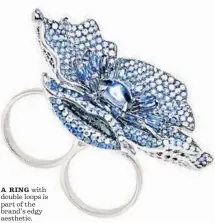  ??  ?? A RING with double loops is part of the brand’s edgy aesthetic.