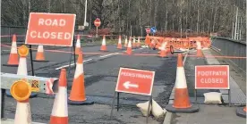  ??  ?? No way through The flyover across the A90 has been closed since October