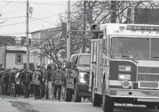  ?? CARLA ALLEN PHOTOS ?? The OSI Awareness Rucksack March, to be held April 18, helps to spread awareness of support groups that help those with an OSI (Operationa­l Stress Injury), PTSD, anxiety, depression or substance abuse.