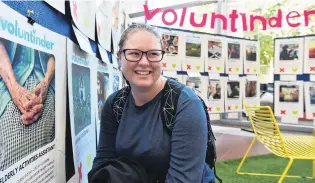  ?? PHOTO: GREGOR RICHARDSON ?? Matchmaker . . . Firstyear student Bethany Gray (19), of Te Awamutu, checks the Voluntinde­r profiles in the University Union Building.