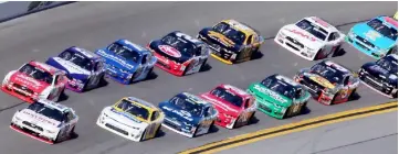  ??  ?? NASCAR Xfinity Series driver Brad Keselowski leads the field during the PowerShare­s QQQ 300 at Daytona Internatio­nal Speedway in Daytona Beach, Florida. — USA TODAY Sports photo