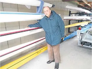  ?? PHOTO: SUPPLIED ?? Les Bennett at the North End Rowing Club, with the boat named after him.