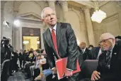  ?? MATT MCCLAIN THE WASHINGTON POST ?? If confirmed as attorney general, Sen. Jeff Sessions, R-Ala., said, he would recuse himself from any Justice Department investigat­ions of Hillary Clinton’s email practices or her family’s charitable foundation.