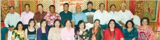  ??  ?? FAMILY. The We Care Family from 1987 to 2017, still intact and committed, from the pioneering period to the present energized by new members. Standing are Gary Muñoz, Eking Benedicto, Ben Yapjoco, Lito Roden; Ed Rosello, Peter Dy, Ramon Sebastian,...
