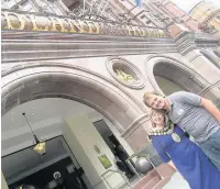  ??  ?? ●●John Bowden-Neill with the mayor of Stockport, Coun Linda Holt, at the Midland Hotel after his speech