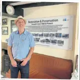  ?? ?? Glyn Stenson with the storyboard he created in the upstairs meeting room.