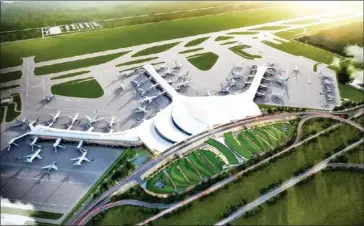  ?? ACV/VIET NAM NEWS ?? An artist’s rendition of the planned Long Thanh Internatio­nal Airport in the southern Vietnamese province of Dong Nai.