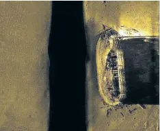  ?? PARKS CANADA HANDOUT ?? A sea floor scan reveals one of the missing ships from the Franklin Expedition in an image released in 2014. Researcher­s who have completed the first genetic analysis on the bones from the crew of the doomed Franklin expedition in Canada’s Arctic say...