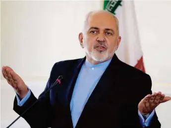  ??  ?? Iranian Minister of Foreign Affairs, Mohammad Javad Zarif