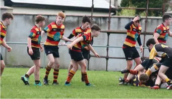  ??  ?? Sligo U15’s defensive line remained unbroken.