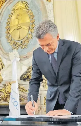  ??  ?? Anuncio. El presidente Mauricio Macri, ayer en la presentaci­ón.