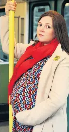  ??  ?? Uncomforta­ble: commuting across a city while pregnant was far from ideal for Chrissie