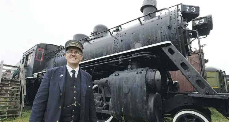  ?? IAN KUCERAK ?? Alberta Railway Museum president Stephen Yakimets says it would take up to $1 million to return Locomotive No. 73 to working order, a figure beyond the museum’s reach.