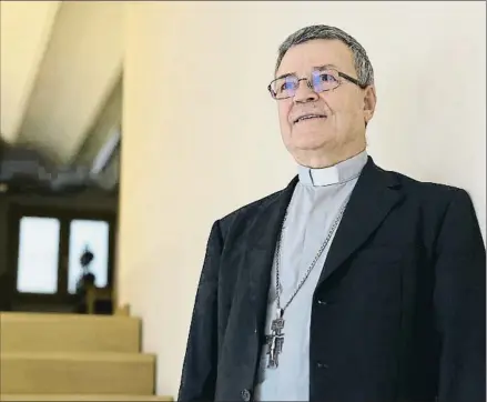  ?? SERGI ALCAZAR BADIA / ARCHIVO ?? El arzobispo de Tánger, monseñor Santiago Agrelo, fotografia­do durante una visita a Barcelona