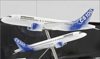  ?? THE CANADIAN PRESS FILE PHOTO ?? Bombardier said it believes its C Series planes will dominate routes up to 926 kilometres.