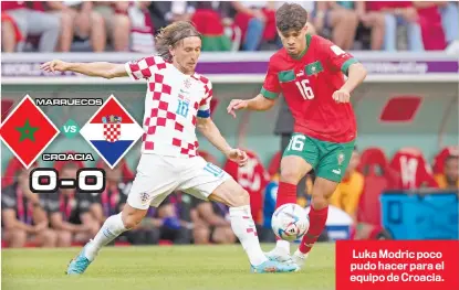  ?? ?? Luka Modric poco pudo hacer para el equipo de Croacia.