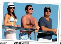  ??  ?? 2012: Cowell, centre, with Lauren and Andrew