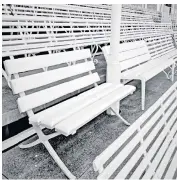  ??  ?? The two prototype benches trialled by Marylebone Cricket Club members at Lord’s, left; the 232-year-old club has a dedicated membership, including Sir Mick Jagger, centre, and Jacob Rees-Mogg MP, bottom