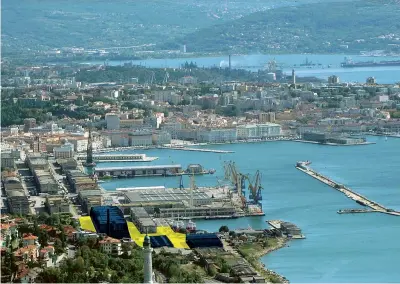  ??  ?? Dai porti alle scuole
Tra gli investimen­ti della Bei in Italia, quelli sui porti. In particolar­e, 39 milioni sul porto di Trieste (nella foto)e 65 sull’hub portuale di Ravenna. In tutto negli ultimi 6 anni Bei ha investito 600 milioni sui porti italiani. Tra gli altri capitoli di spesa: scuole, protezione civile, rete idrica e trasporto pubblico, dai vaporetti di Venezia alla Circumvesu­viana