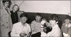  ??  ?? Who’s that girl? Judith, left, The Beatles and a mystery fan