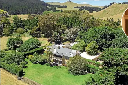  ??  ?? Built in 1926, Summerlee started life as a farm homestead. Inset: Benedict Cumberbatc­h was in New Zealand filming
when the Government announced the country would go into lockdown.