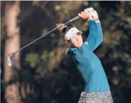  ??  ?? Amy Olson has never won in seven years on the LPGA Tour. She leads the U.S. Women’s Open.