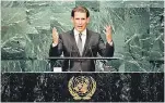  ??  ?? Kurz im September 2016 vor der Generalver­sammlung der Vereinten Nationen in New York.