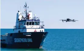  ?? Photograph: Eli Hausman/Sea Shepherd Conservati­on Society ?? A Sea Shepherd thermal drone monitors the vaquita refuge in the Gulf of California, in an operation to protect the world’s most endangered marine mammal from illegal fishing.