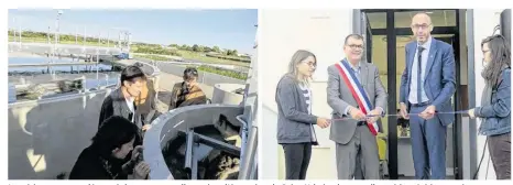  ??  ?? Les visiteurs ont pu découvrir la toute nouvelle station d’épuration de Saint-Urbain ; la nouvelle mairie a été inaugurée en présence du député Stéphane Buchou (ici aux cotés du maire didier Buton)